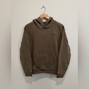 Hollister Soft Hoodie Sweatshirt Men's Brown Size XS Relaxed Cell Phone Pocket